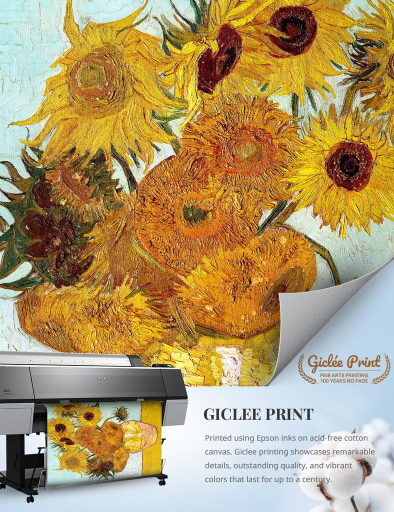 Van Gogh Sunflowers Canvas Wall Art, 40x30 in