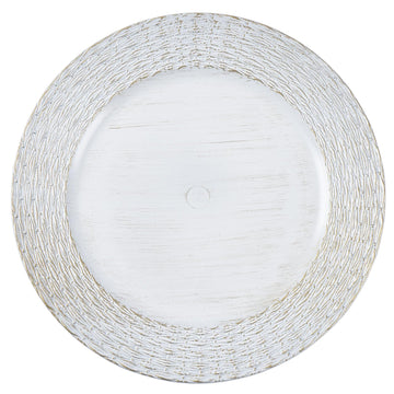 White Charger Plates, Set of 6, 13" Chargers for Dinner Plates