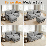 MCombo Oversized Modular Sectional Sofa, FSC Certified L Shaped Cloud Sectional Couches for Living Room
