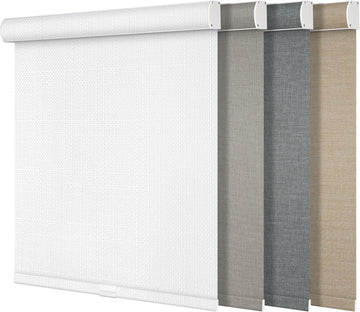 Blackout Roller Shades for Windows, White, 21" W x 36" H