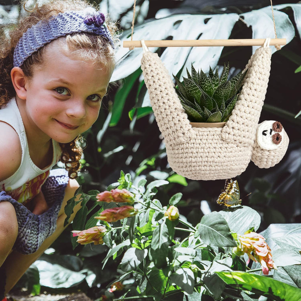 Sloth Gifts Sloth Plant Hanger Plant Gifts Macrame Hanging Planter