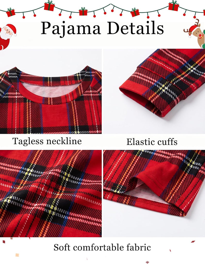 Girls Pajamas Long Sleeve Snug Fit Pjs Set Kids Cute Sleepwear