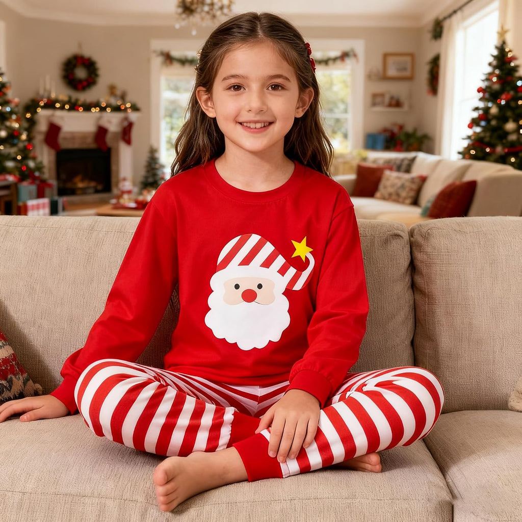 Christmas Pajamas Holiday Long Sleeve Sleepwear for Kids