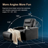 Home Theater Seating Oversized Recliner Chair Faux Leather Recliner Sofa Comfy Home Theater Chairs Power Loveseat