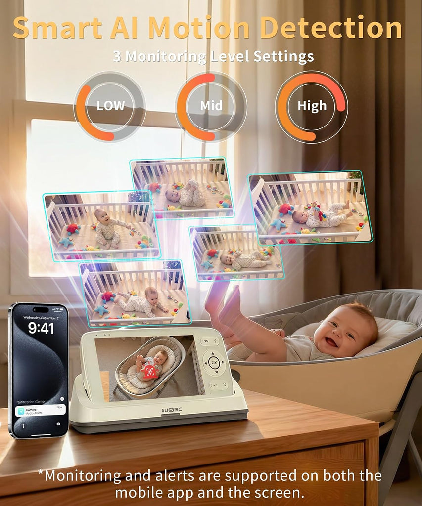 Baby Monitor with Camera and Audio AI Smart Video Baby Camera