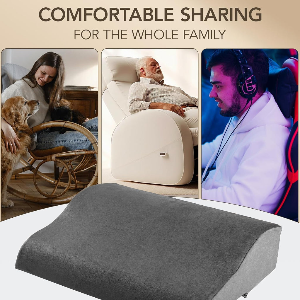 Lumbar Support Pillow for Recliner,Large Memory Foam Back Support Cushion for Sofa & Gaming Chair, Ergonomic Backrest