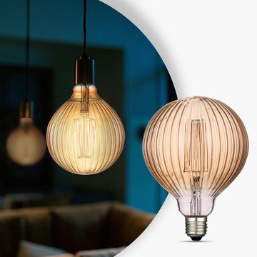 G125 LED Filament Bulb,4W Dimmable E26,2200K Amber Glass