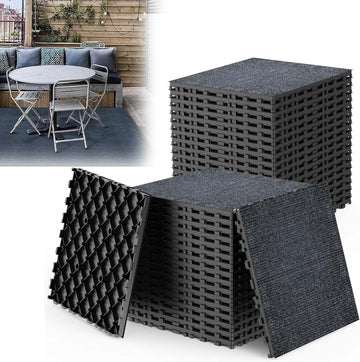12" Interlocking Splicing Floor Tiles, Non-Slip Cold Plunge Mat, DIY Floor Mats for Entryway Deck Pool Balcony Bathroom