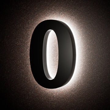5 Inch Backlit House Numbers for Outside, Stainless Steel