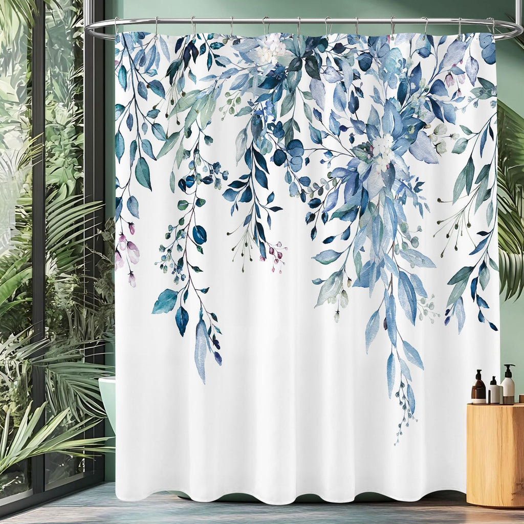 Small Stall Eucalyptus Shower Curtain 36 x 72 Inch, Half Narrow Size