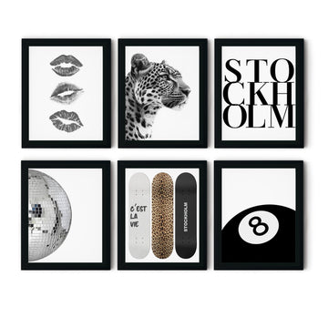 Stockholm Style Room Decor for Women, Chic Trendy Wall Art Aesthetic, Luxury Fashion Posters Bedroom Apartment Dorm