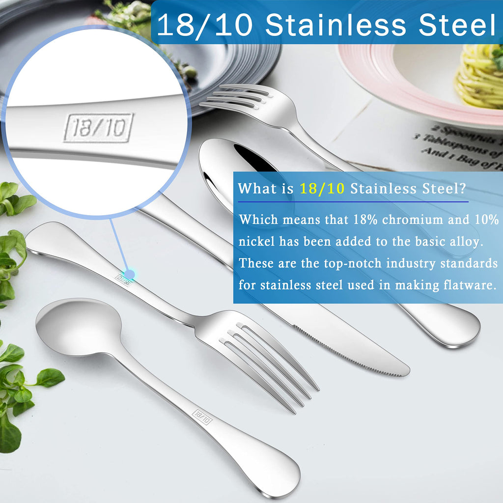 60-Piece 18/10 Stainless Steel Silverware Set for 12