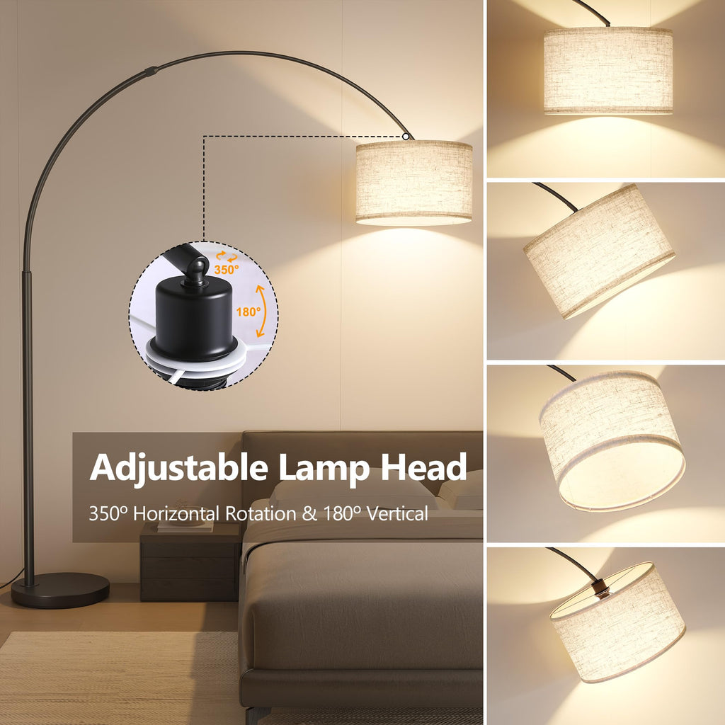 82" Tall Arc Floor Lamp, Large Standing Arched Lamp