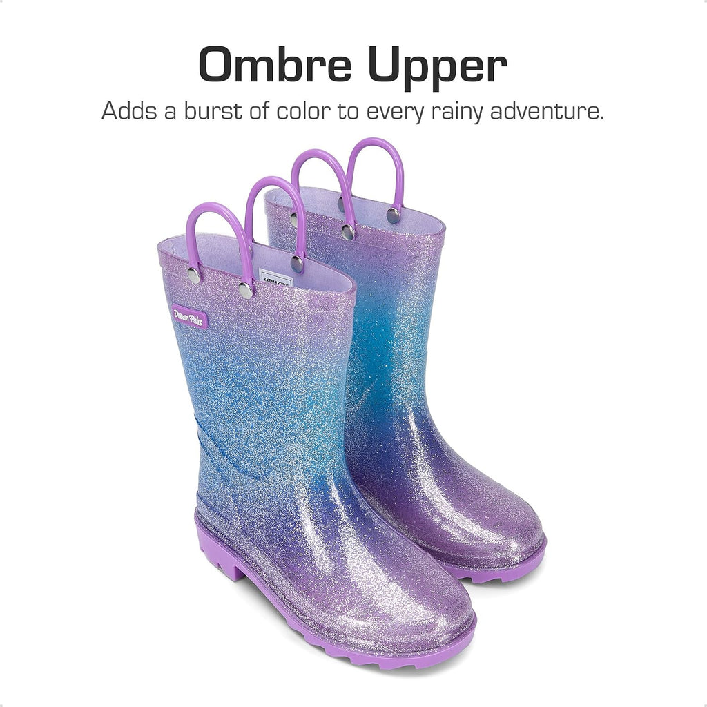 Kids Glitter Rain Boots