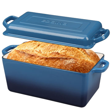 Enameled Cast Iron Dutch Oven, Oblong Bread Oven for Sourdough Bread Baking, Baking Pan, Dual Handles, Oven Safe, 4