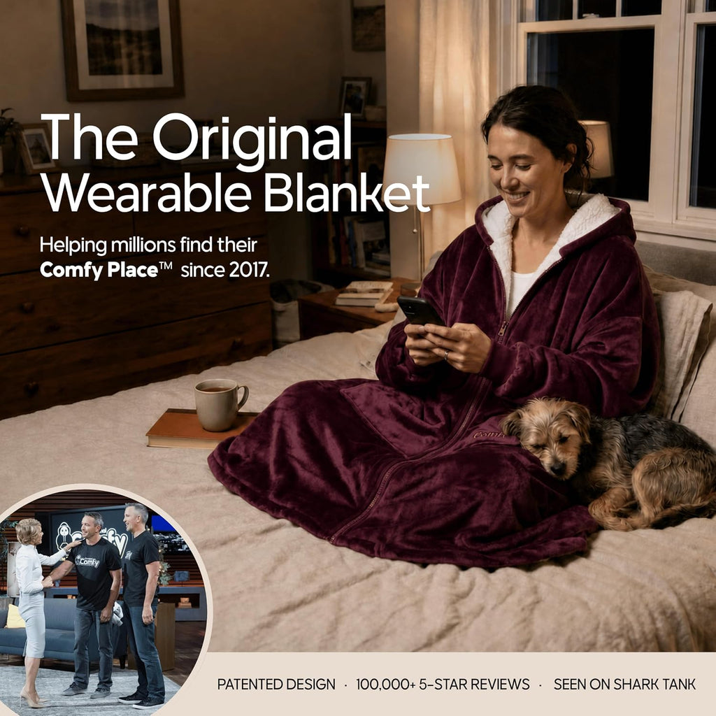 Original Full Zip | Shark Tank | Sherpa Wearable Blanket Hoodie