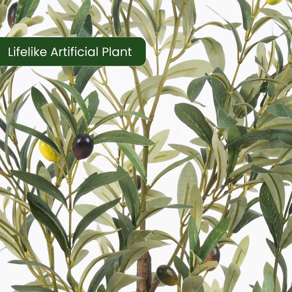 Artificial Fake Olive Tree 4FT 2Pack Faux Olive Tree Decor