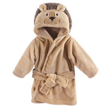 Unisex Baby Plush Animal Face Bathrobe, Lion, 0-9 Months