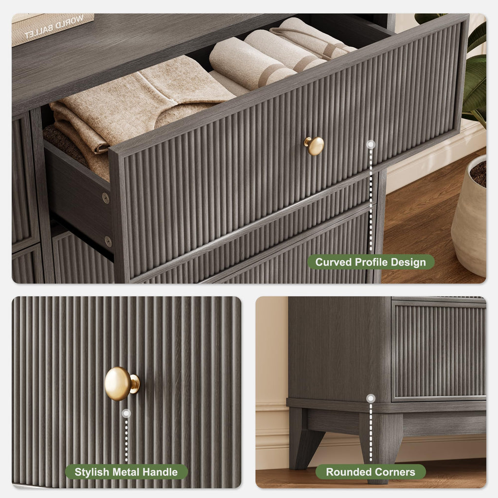 6 Drawers Dresser (Black)
