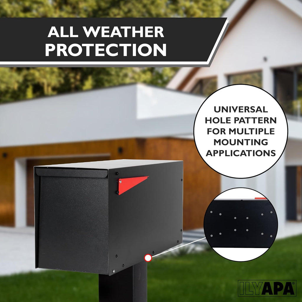 Locking Mailbox with Lock and Key Modern Mailboxes Post Mount