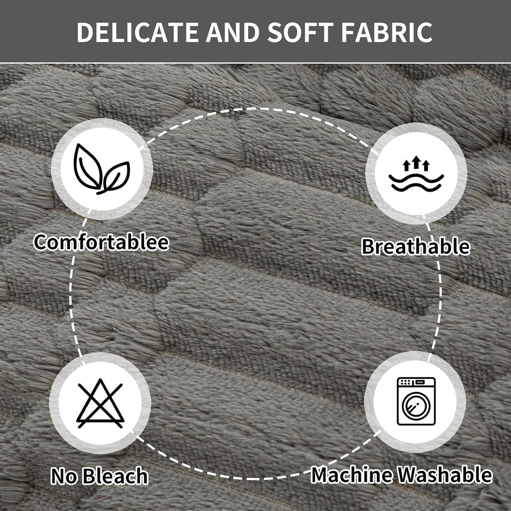 Plush Warm Sofa Covers Washable, Funny Fuzzy Couch Cover for Dogs Washable, Non-Slip Couch Covers for Sectional