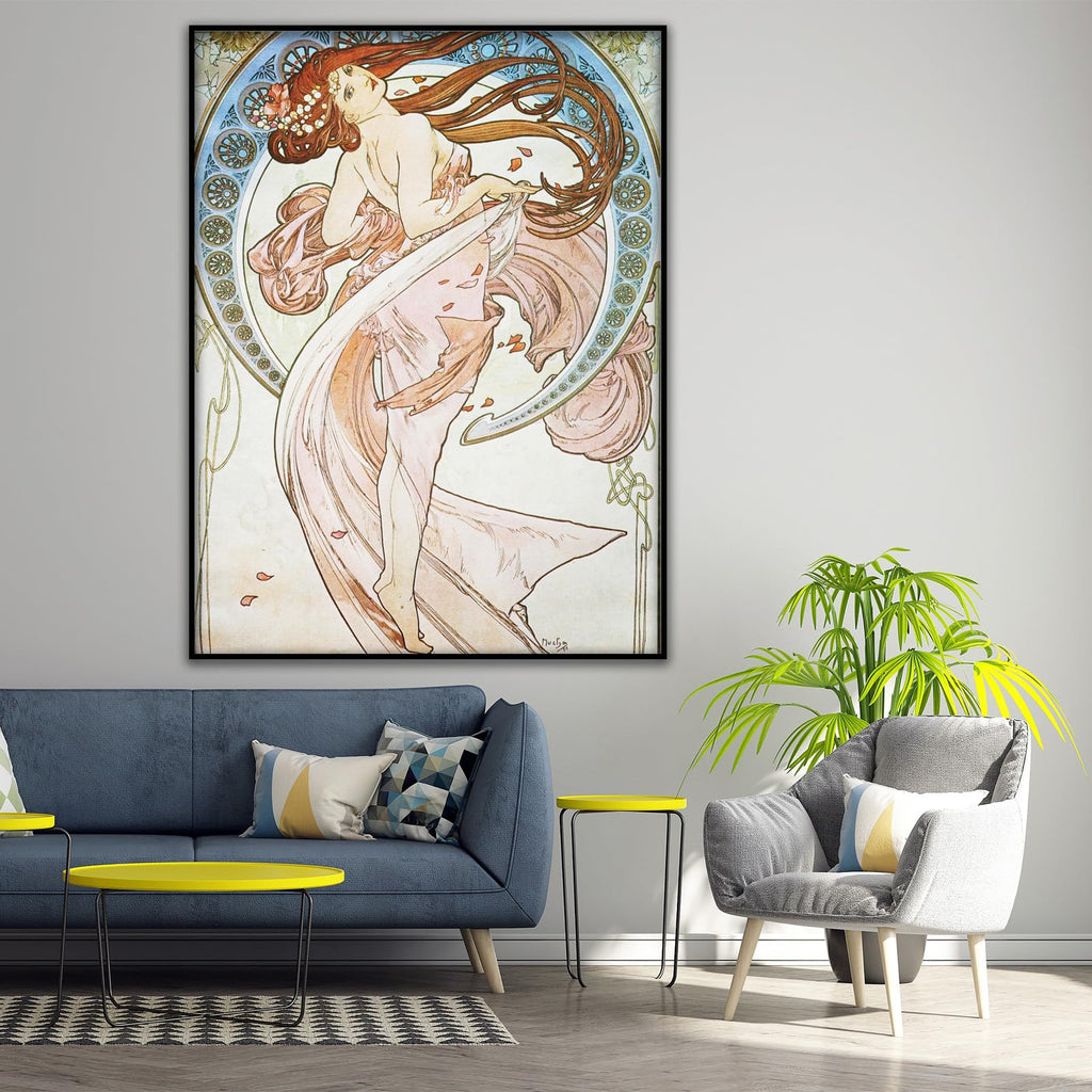 Alphonse Mucha Art Prints - Dance Dancer Poster - Abstract Canvas Wall Art - Vintage French Nouveau Advertisement