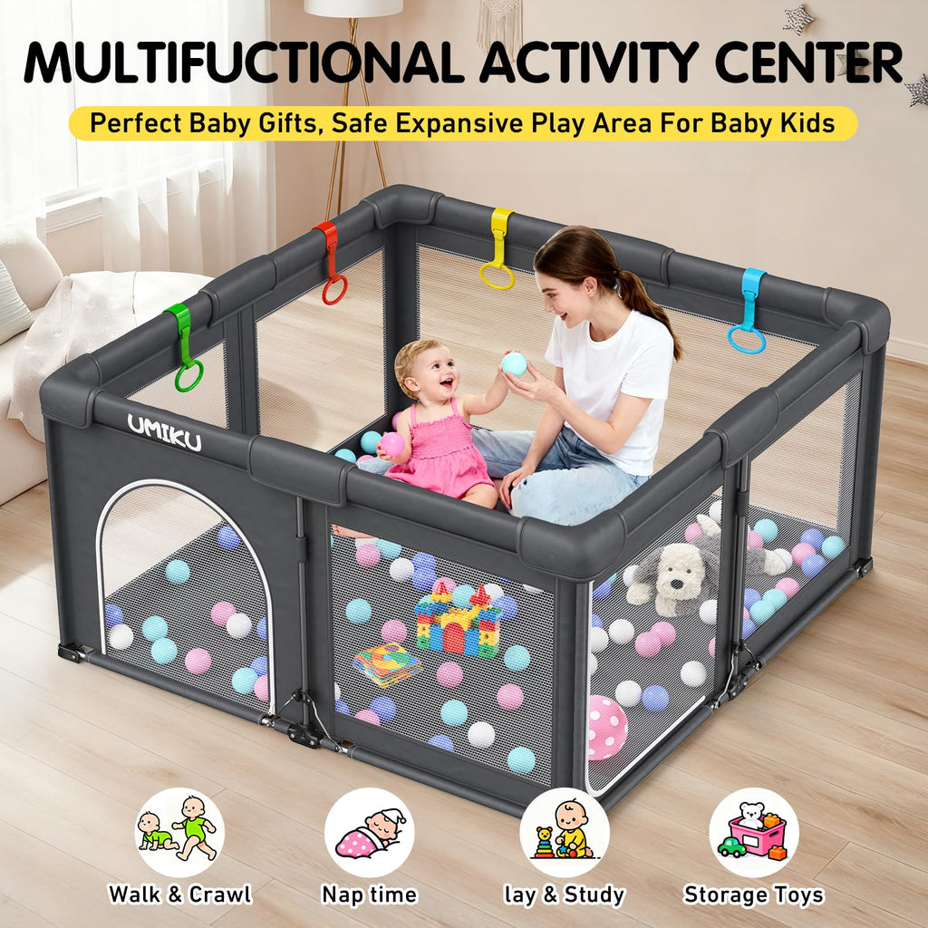 Playpen Play Pen Foldable Playpen for Babies and Toddler 2 Entry 50X50