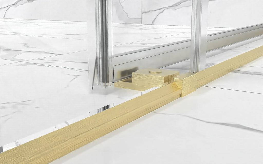 Shower Door 48"×76", Double Sliding Shower Door, Frameless Shower Door with Tempered Glass