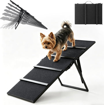 Metal Dog Ramp for Couch, Foldable Pet Ramp for Small Dogs 100 LBS
