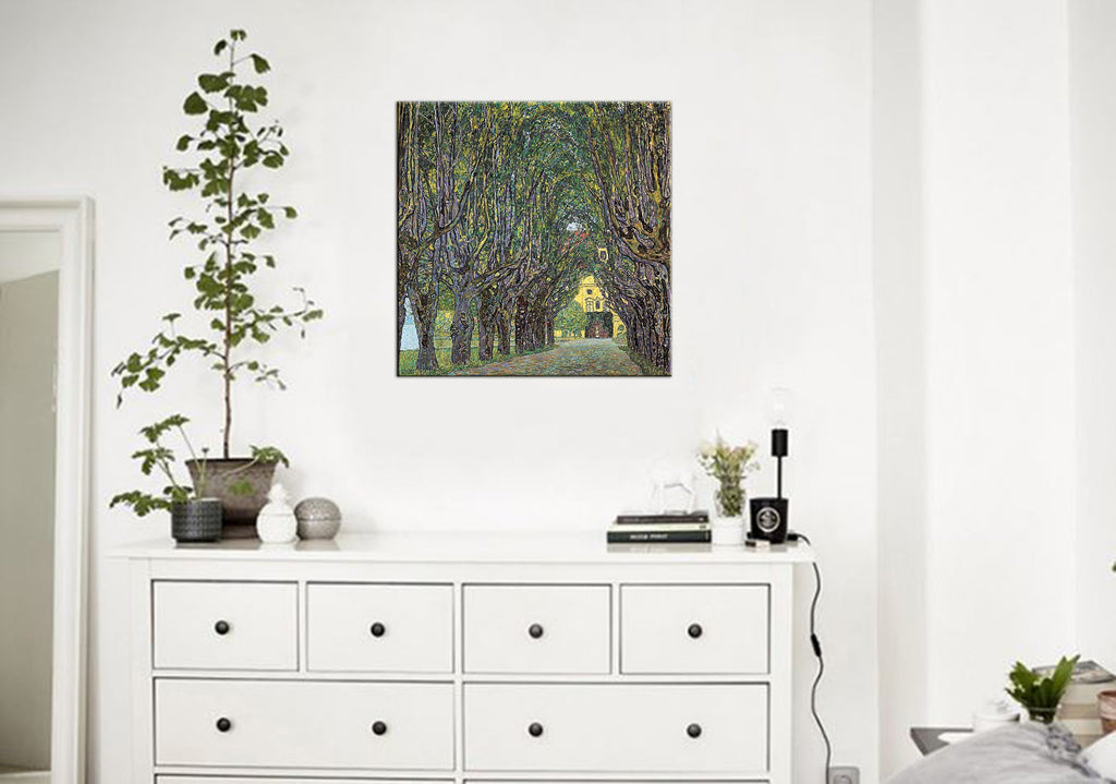 ART - Avenue of Schloss Kammer Park, by Gustav Klimt, Oil painting Reproduction - Giclee Wall Art Decor, Gallery