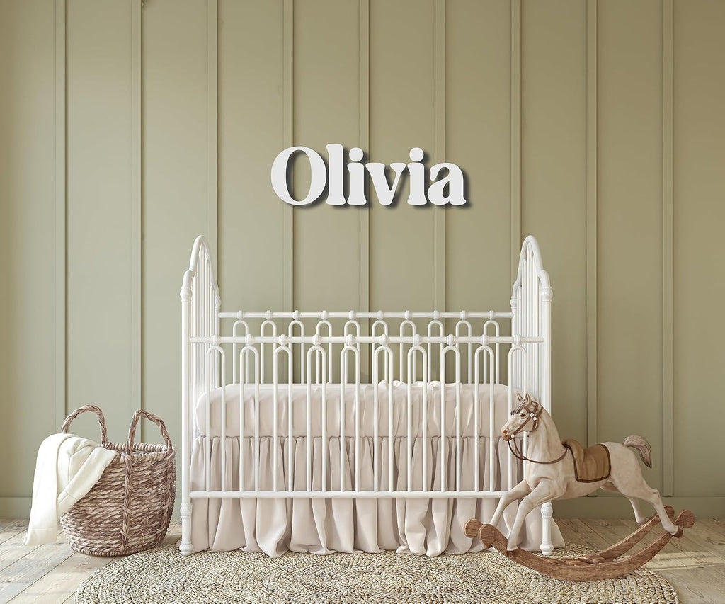 Personalized Wooden Name Sign Cutout Wall Letters Customized Baby Name Sign Kid Room Decor Baby Nursery Name Wood