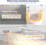 Eridanus One Piece Smart Toilet with Bidet Built in, Electric Bidets with Warm Water Sprayer and Air Dryer