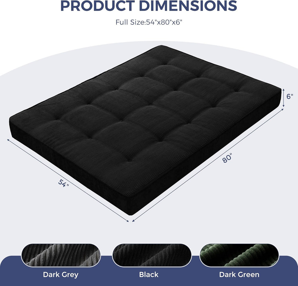 6" Extra Thick Japanese Floor Mattress Futon Mattress