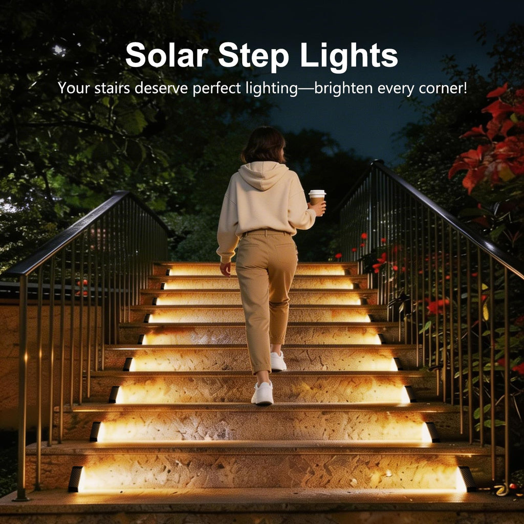 12 Pack Solar Step Lights for Outside 100 Lumen Ultra Bright