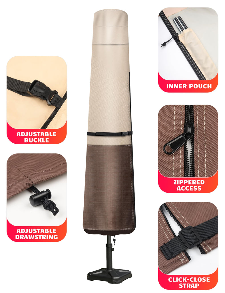 Patio Waterproof for Market Umbrella 8-11 Feet