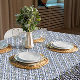 60'' x 90'' Cotton Tablecloth Handmade Cotton Floral Tablecloth Washable Print Rectangle Table Cover