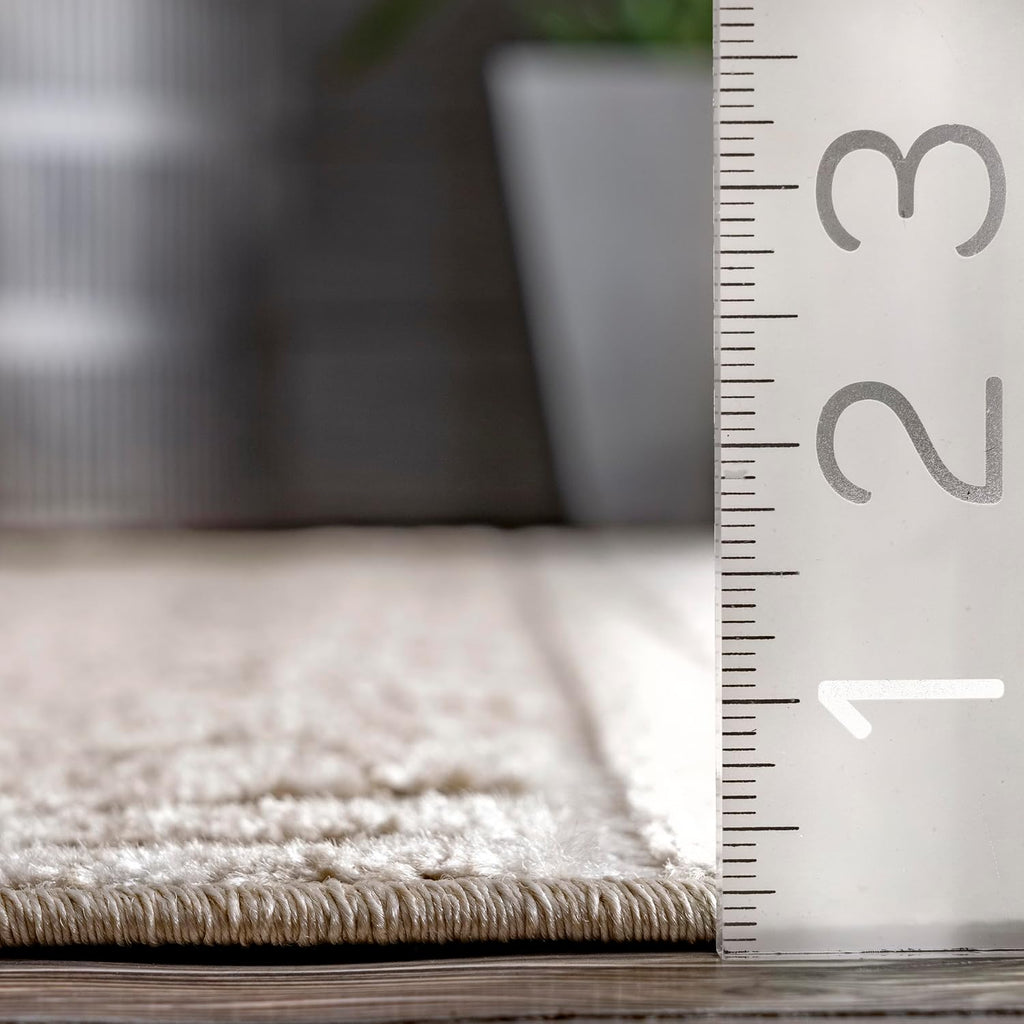 Kamryn Beige Geometric Power Loomed Indoor/Outdoor Area Rug