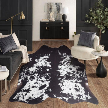Faux Cowhide Rug Cow Print Cow Hide Rugs Small Premium Area Carpet Animal Print Rug Western Room Decor