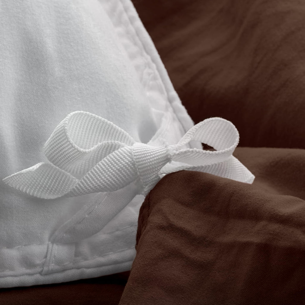 Cocoa Brown Duvet Cover King Size, Pre-Washed Bedding Set