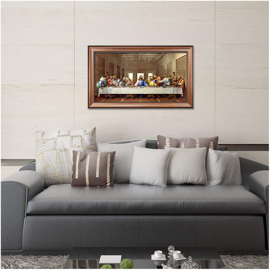The Last Supper Bronze Black Frame 33.75x19.75