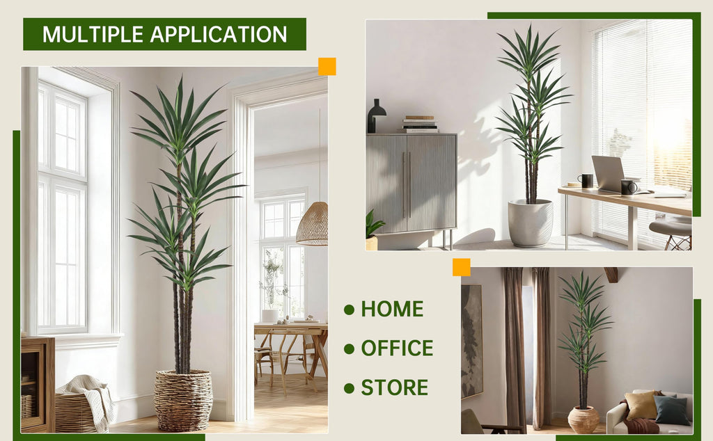 Artificial Agave Tree 7FT with 60 Leaves & 4 Trunks Yucca Plant