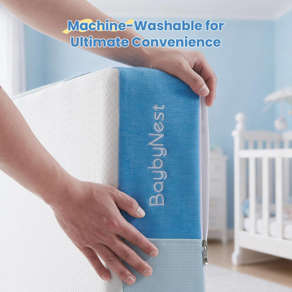 6" Standard Crib Mattress, Breathable Knitted Dual-Sided Cover, Firm Support for Infant & Toddler, CertiPUR-US