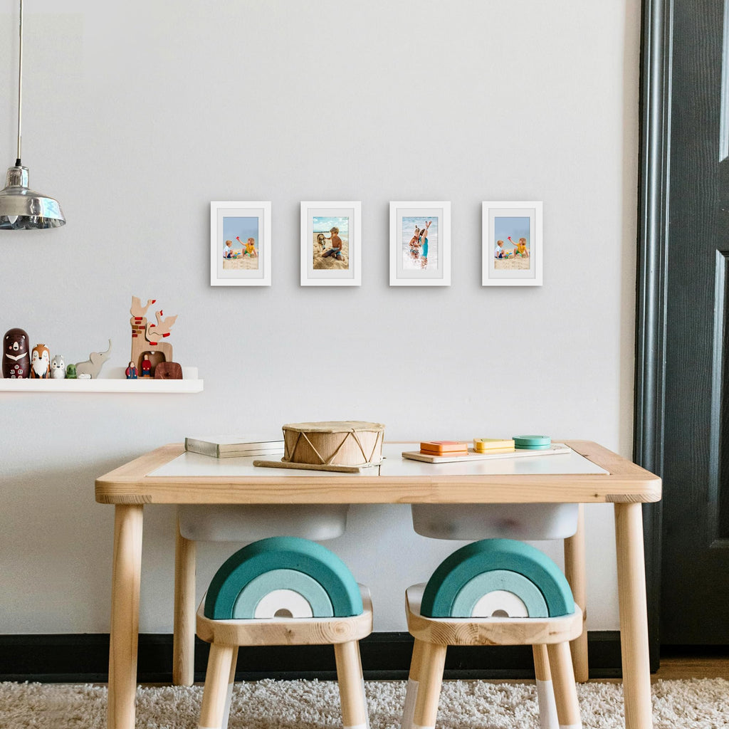4x6 Picture Frame Set of 12, Modern Gallery Wall Frames, White