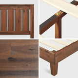 Vivek Deluxe Wood Platform Bed Frame with Headboard, Wood Slat Support, No Box Spring Needed, Easy Assembly, King