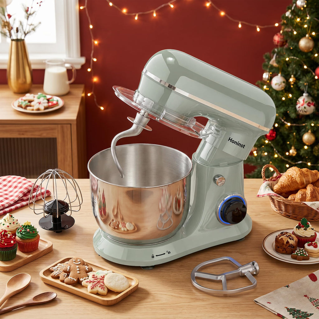 4QT Electric Stand Mixer, 10-Speed Tilt-Head Compact Kitchen Mixer
