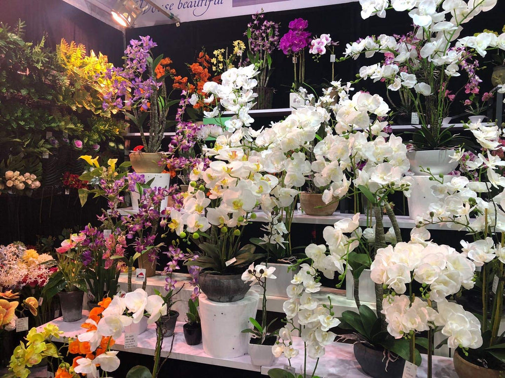 Unique and Gorgeous Orchid Artificial Silk Flower Plant, 2.5', White