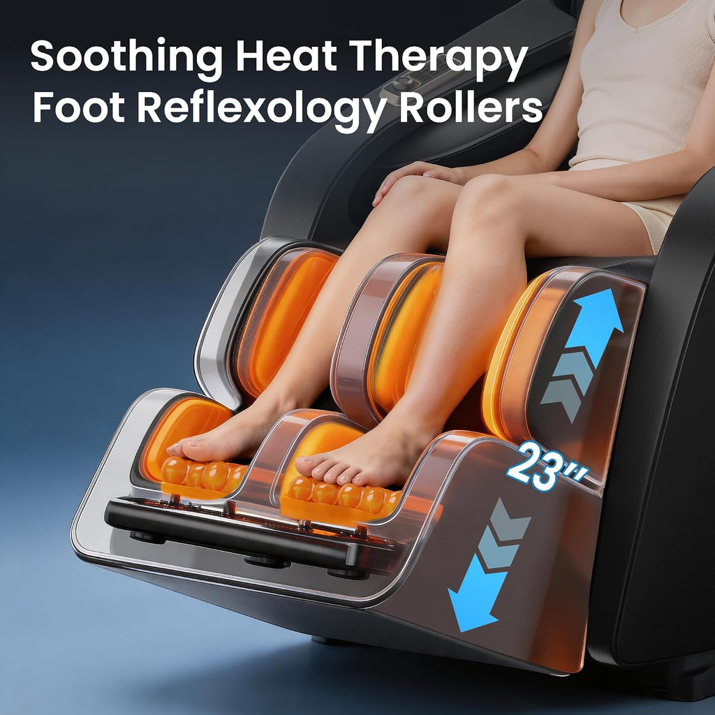 4D Massage Chair Full Body, Zero Gravity Recliner with AI Body Scan & SL Track, Air Compression, Heat Therapy, Foot