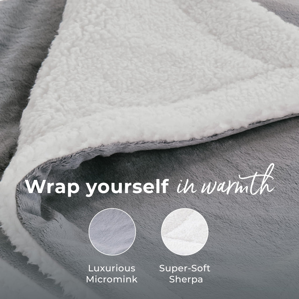 WeightedWarmth 2-in-1 Heated Weighted Blanket, 13 lb