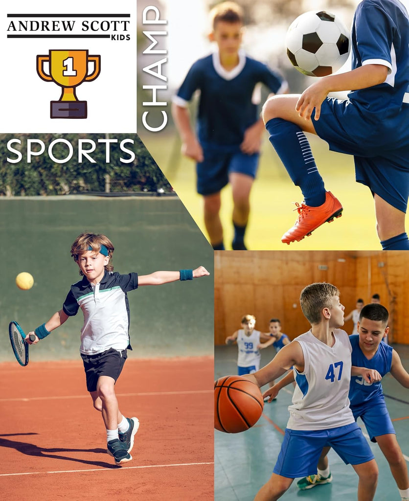 Boys Active Performance & Mesh Style Basketball Sport Shorts - Multi Packs