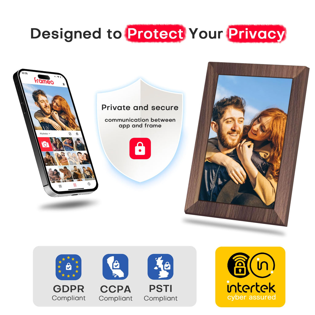 Frameo Digital Picture Frame, 10.1'' WiFi Electronic Photo Frame, Gift Idea